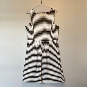 J-Crew Black and White Striped Dress